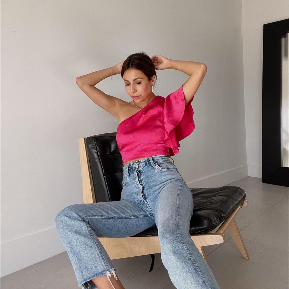 LOVERS AND FRIENDS | Satin Effect Crop Top